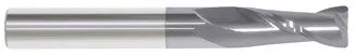 204-602427: 3/16 Dia, 5/8 LOC, 2 OAL, 2-Flt, .01 Corner Rad Carbide End Mill- Single End, 30 Deg. Helix, AlTiN, USA