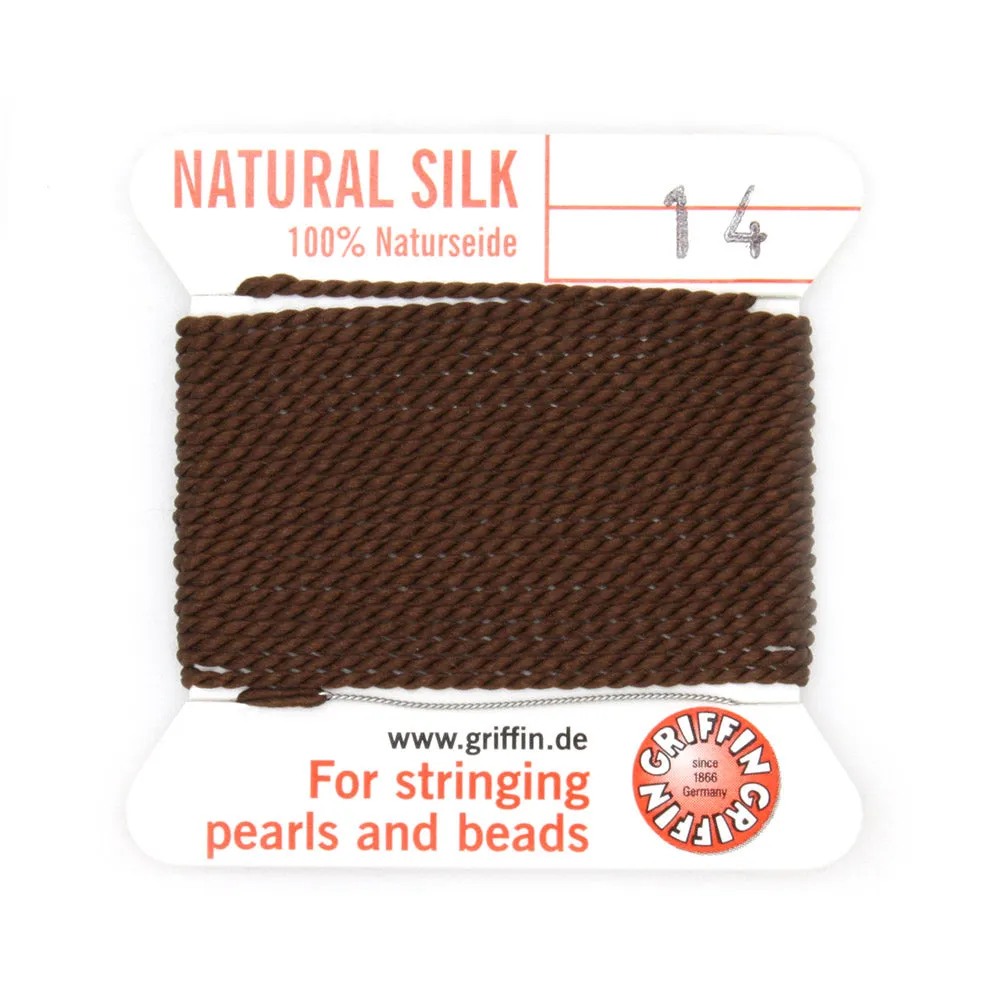 Brown Silk Thread 1.02mm x 2m - Pack of 1