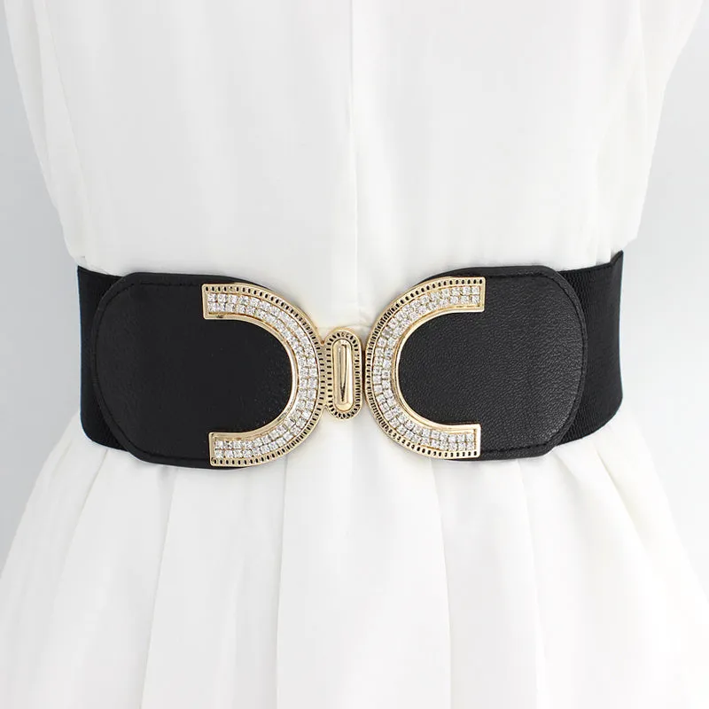 Stylish Rhinestone Buckle Belts for Jeans and Dresses